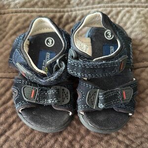 Geox Blue Sandals with Adjustable Velcro Straps